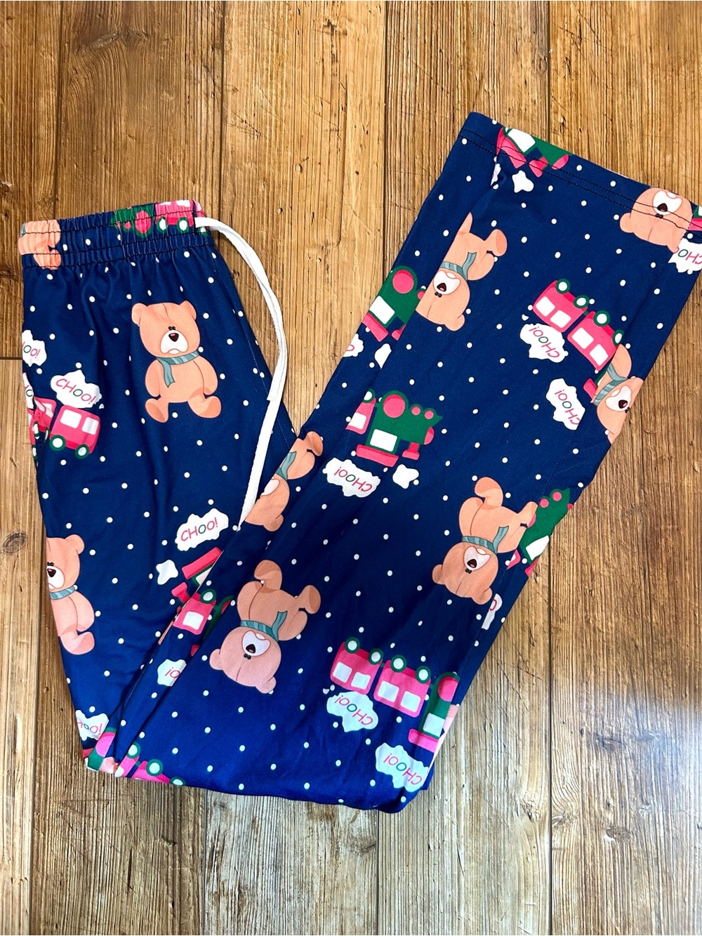 K-pop demon hunters teddy bear choo choo train pj pants
